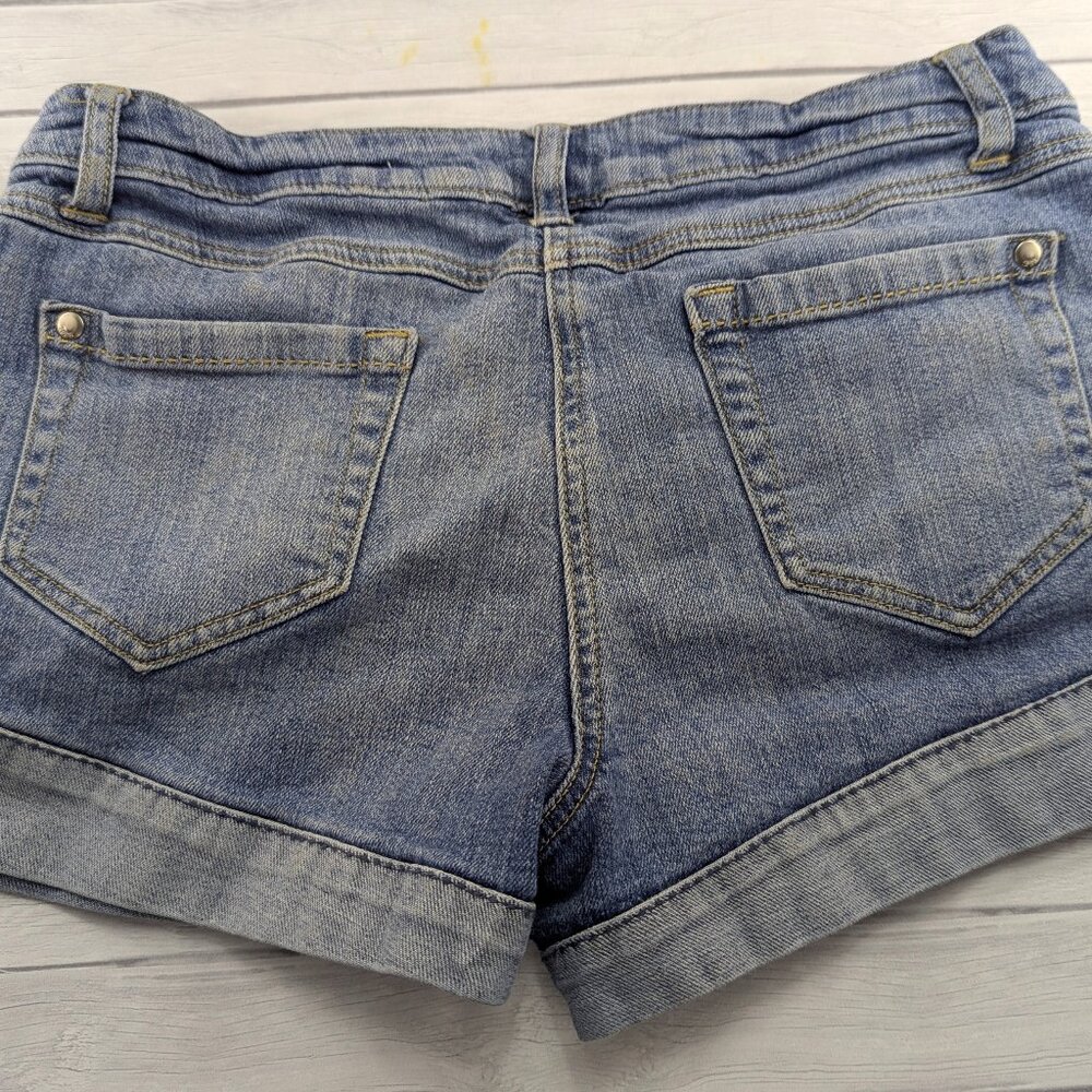 Arizona Jean Co. Junior Shorts Short Blue Size 9 Cuffed Stretch Denim Shorts.